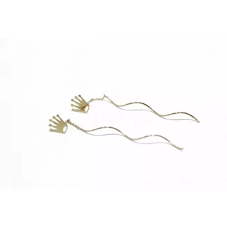 گوشواره طلا طرح پیچ تاج