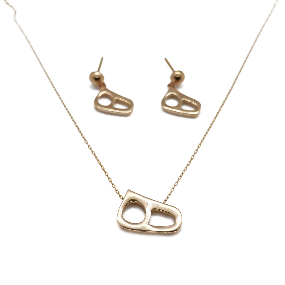 نیم ست طلا سری اس ای طرح حرف ه