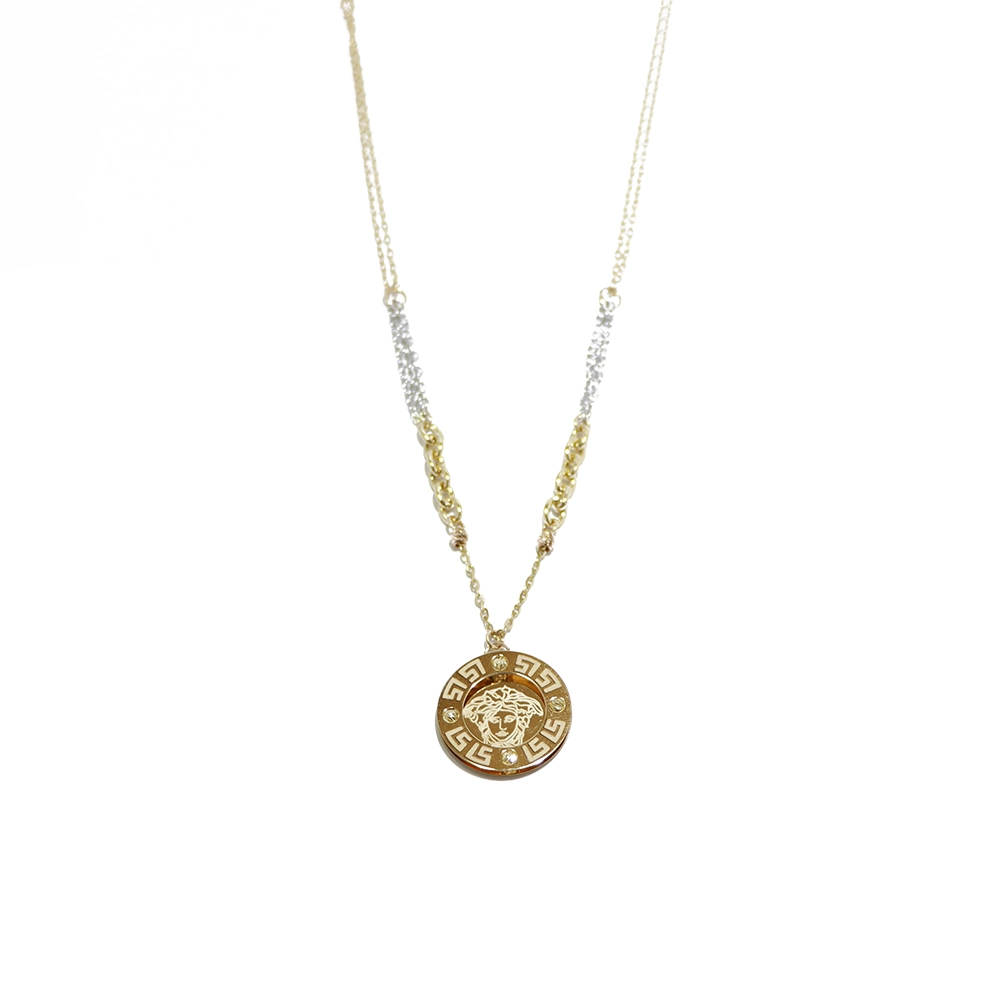 گردنبند طلا سری مدوسا طرح قلب ورساچه ترون