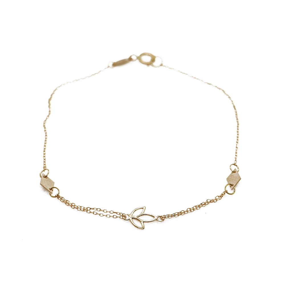 دستبند طلا سری سلنا مدل خوشه