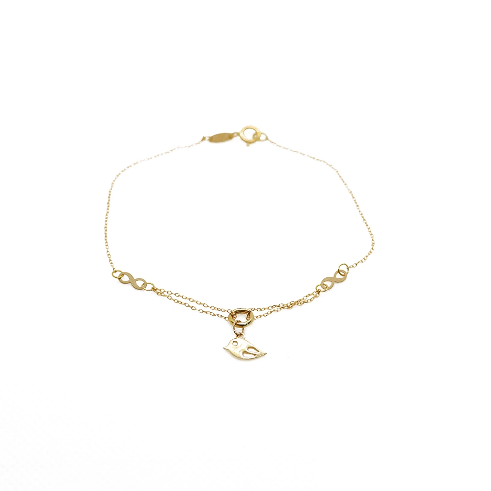 دستبند طلا سری سلنا مدل پرنده