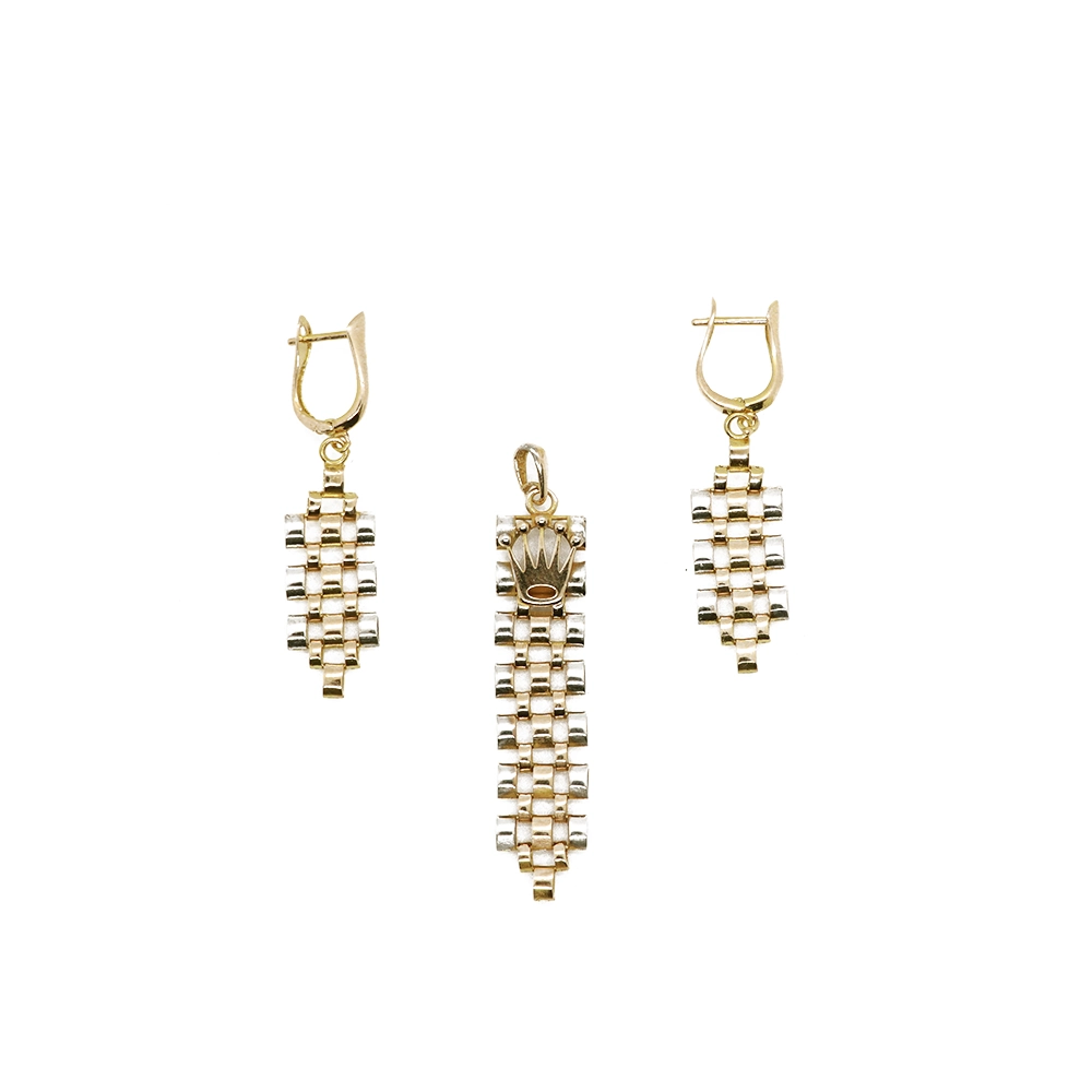 نیم ست طلا رولکس طرح تاج دور نگ