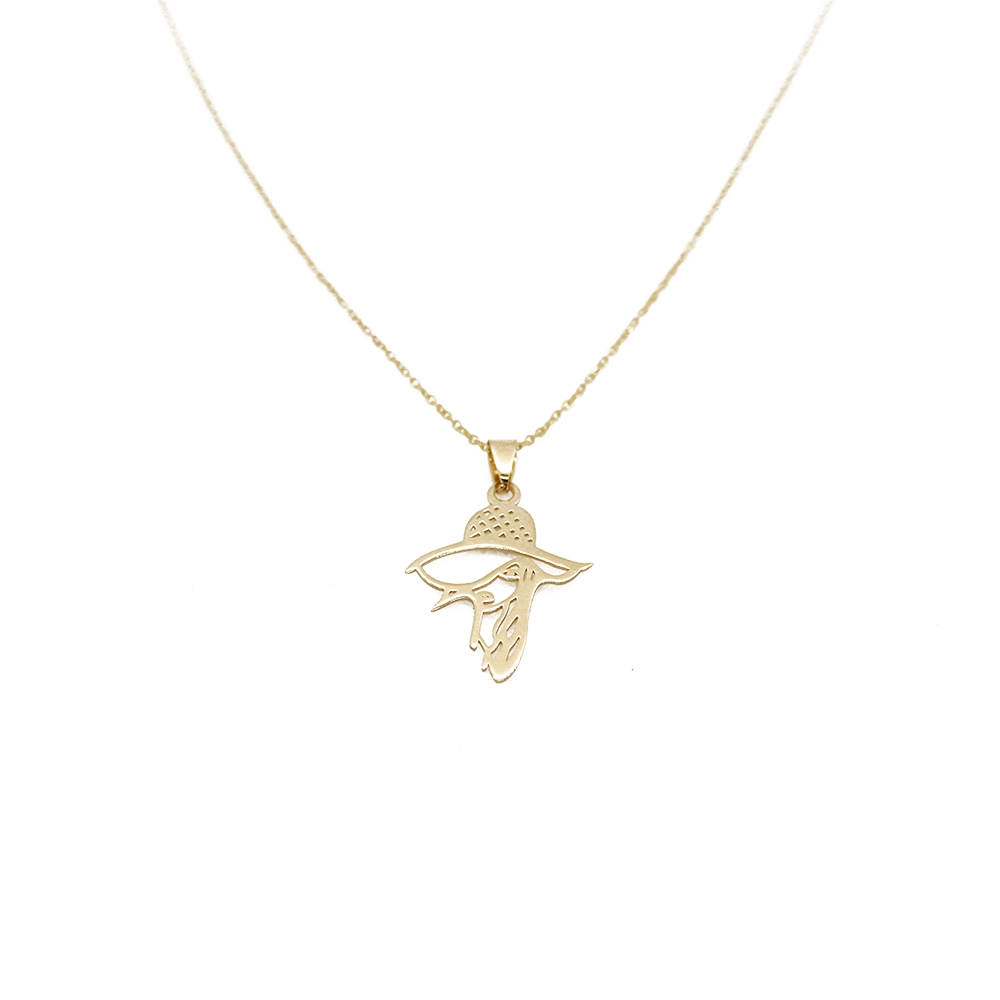 گردنبند طلا لیزری طرح لیدی