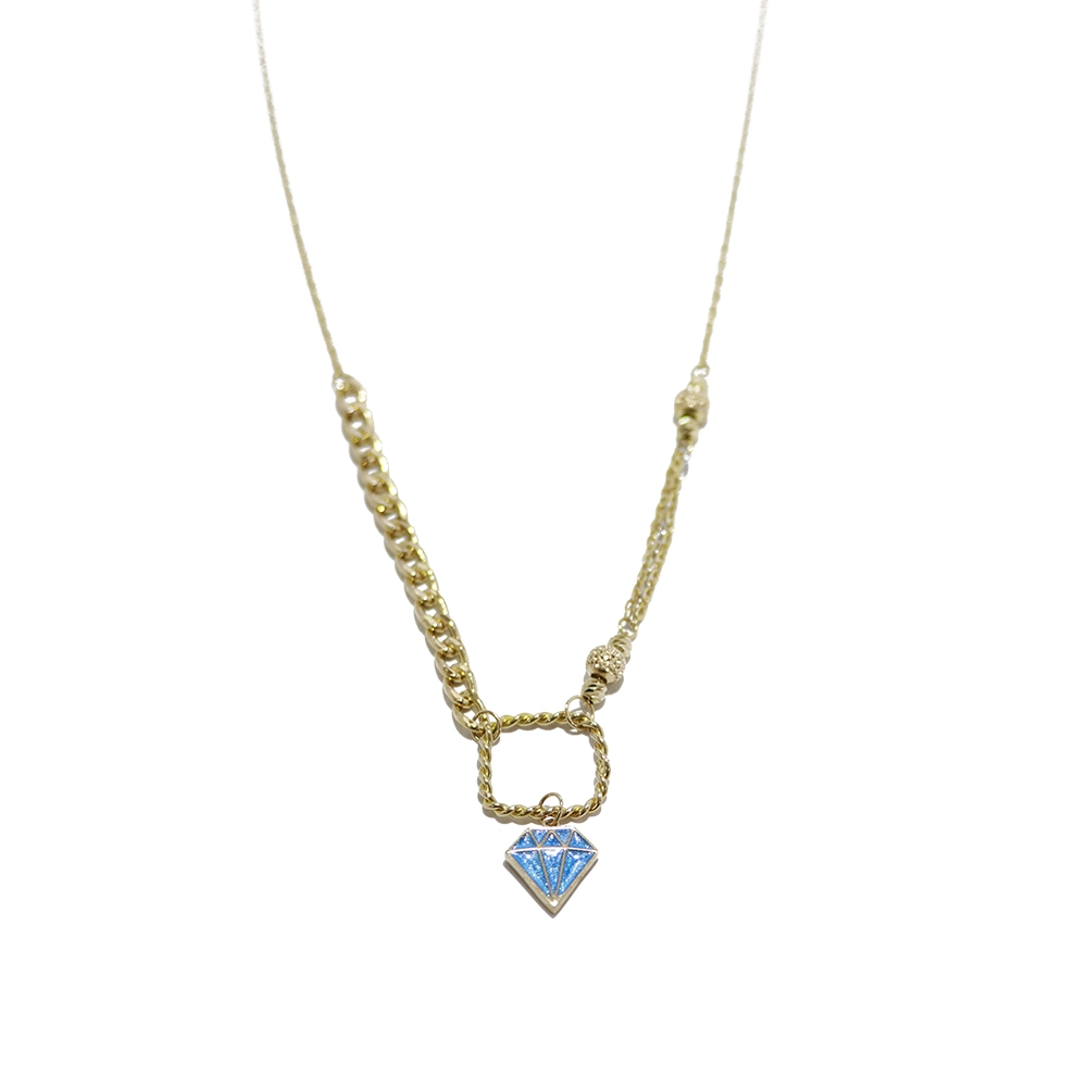 گردنبند مینیمال ترکیبی شمیم طرح قیرات