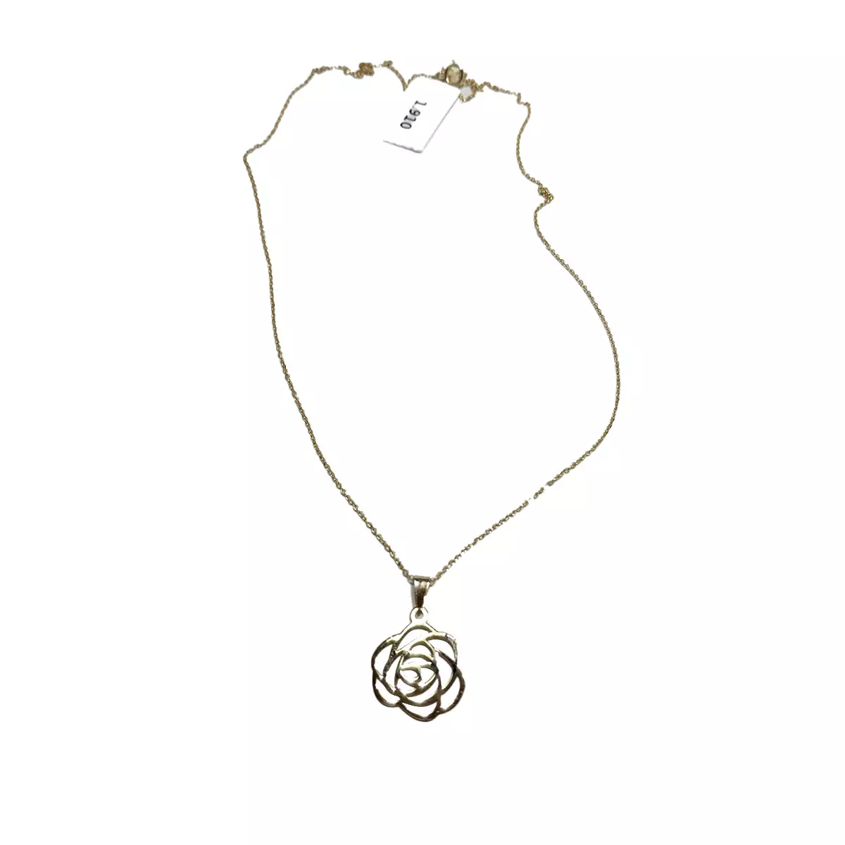 گردنبند مینیمال گل رز طلا