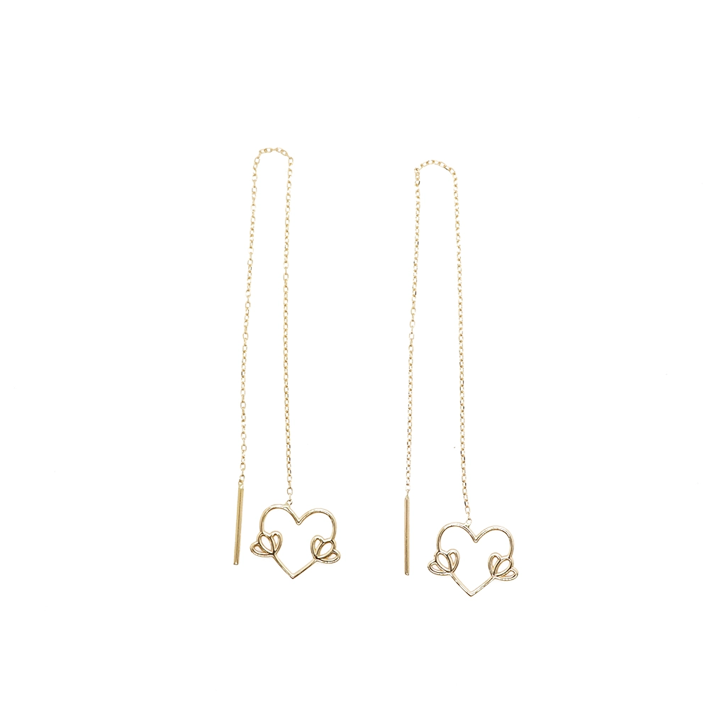 گوشواره طلا بخیه ای سری دلبر طرح پروانه آگوست